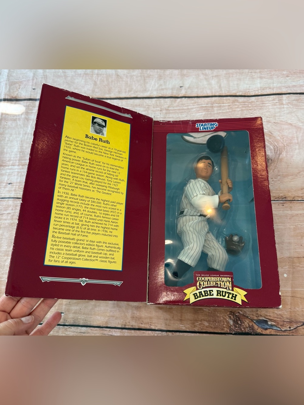 Starting Lineup Cooperstown Collection Babe Ruth Posable Action Figure NIB 12” - Picture 6 of 7